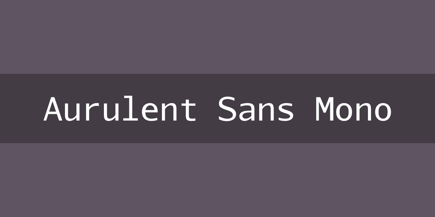 Przykładowa czcionka Aurulent Sans Mono #1